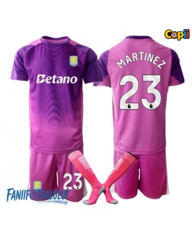 Aston Villa Emiliano Martinez #23 Portarii Echipament de Fotbal Replică 2025-26 Copii Treilea (+ Șorturi)